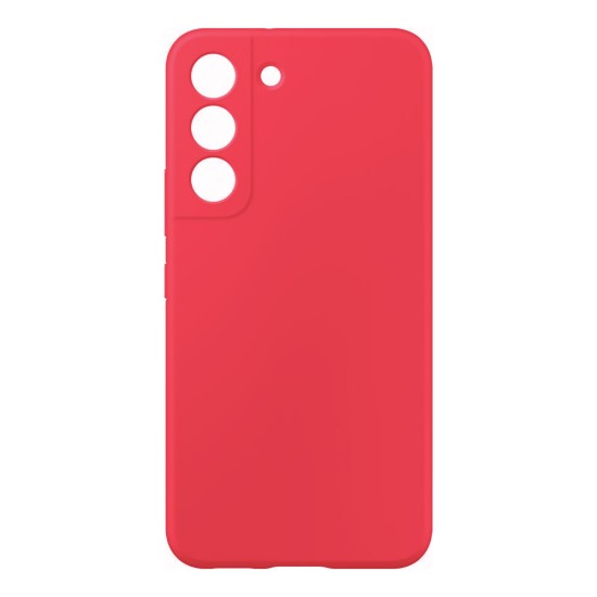 Capa de Silicone com Moldura de Câmera para Samsung Galaxy S22 Vermelho